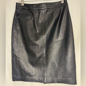 Soft black leather pencil skirt by Urchin Sz 4